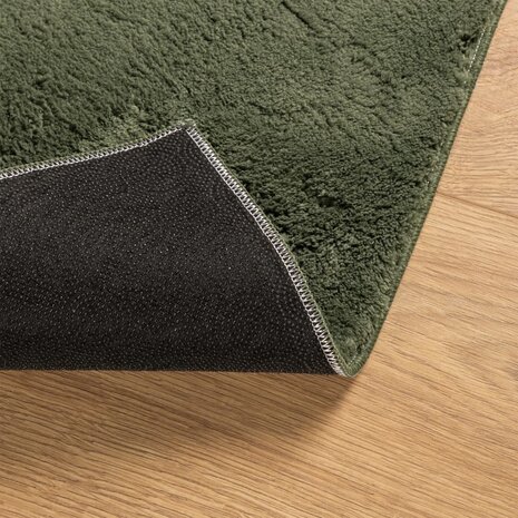 Vloerkleed HUARTE laagpolig zacht wasbaar 60x110 cm bosgroen 5