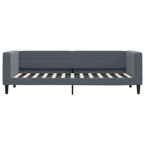 Slaapbank 80x200 cm fluweel donkergrijs 3