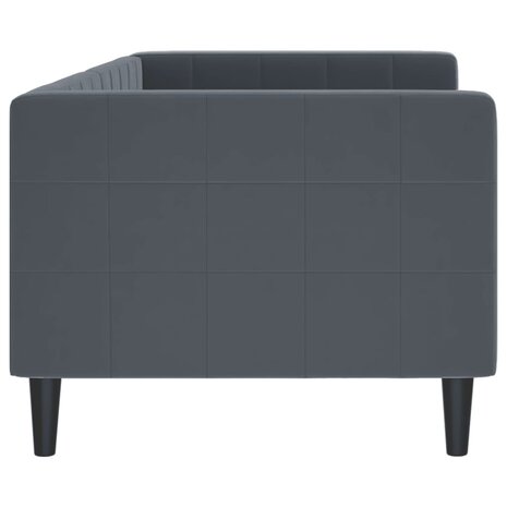 Slaapbank 80x200 cm fluweel donkergrijs 4