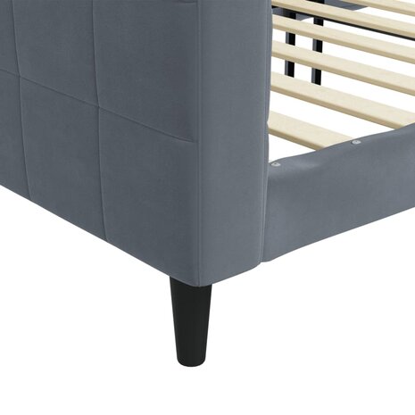 Slaapbank 80x200 cm fluweel donkergrijs 6