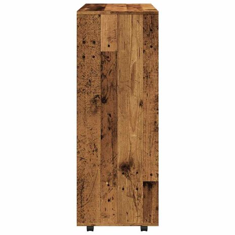 Kledingkast 80x40x110 cm bewerkt hout oud houtkleurig 6