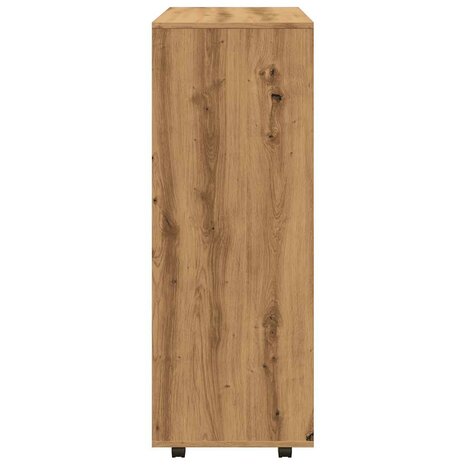 Kledingkast 80x40x110 cm bewerkt hout artisanaal eikenkleur 6