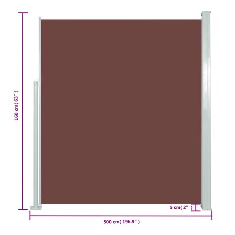 Zijluifel uittrekbaar 160x500 cm bruin 7