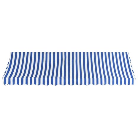 Luifel 400x120 cm blauw en wit 3