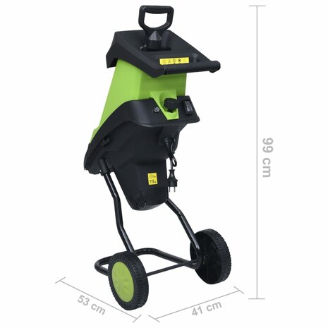 Tuinhakselaar elektrisch met 2 extra messen 2400 W 11
