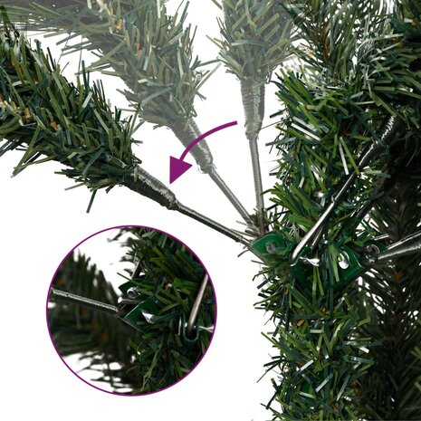 Kunstkerstboom smal met 150 LED&apos;s 120 cm 4