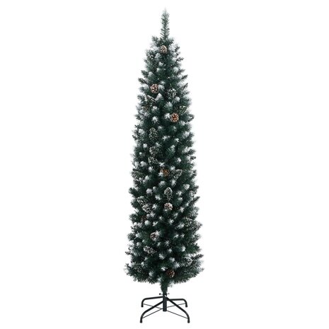 Kunstkerstboom smal met 300 LED&apos;s 180 cm 2