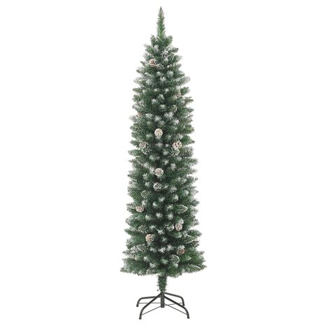 Kunstkerstboom smal met standaard 180 cm PVC 2