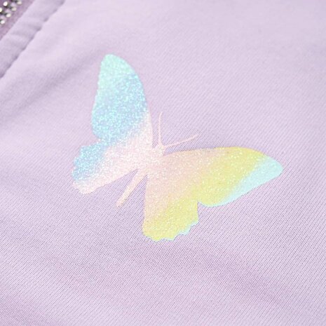 Kindervest met capuchon 104 lila 5