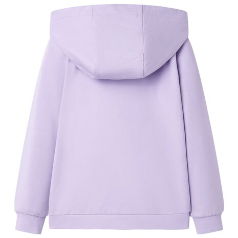 Kindervest met capuchon 116 lila 2