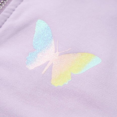Kindervest met capuchon 116 lila 5