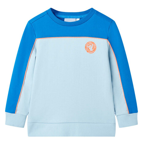 Kindertrui 104 felblauw en lichtblauw 1