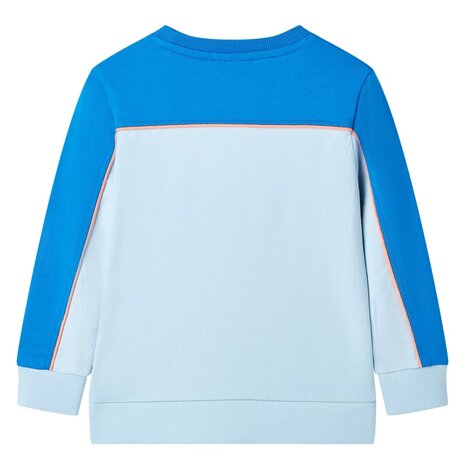 Kindertrui 128 felblauw en lichtblauw 2