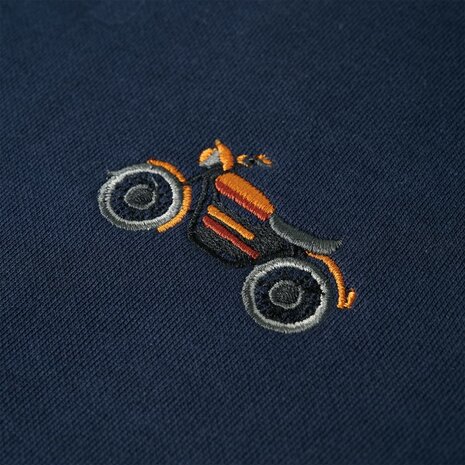 Kindertrui 116 gemêleerd marineblauw 4