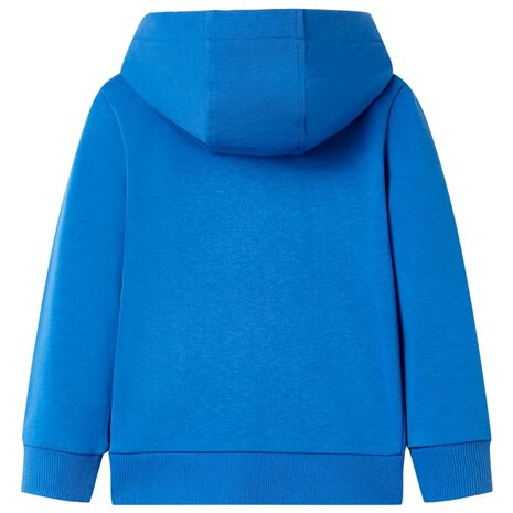 Kindervest met capuchon en rits 92 blauw 2