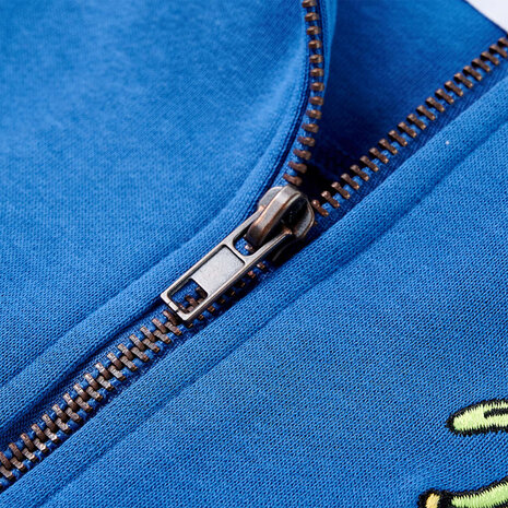 Kindervest met capuchon en rits 92 blauw 4