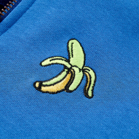Kindervest met capuchon en rits 140 blauw 5