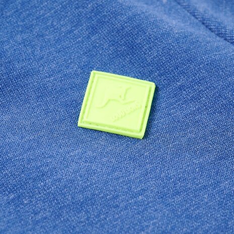 Kindervest met capuchon en rits 128 gemêleerd blauw 5