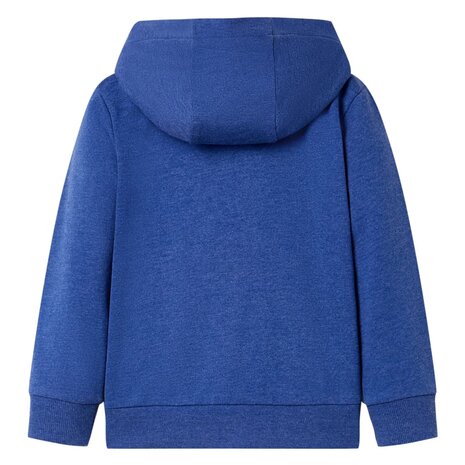 Kindervest met capuchon en rits 92 gemêleerd donkerblauw 2