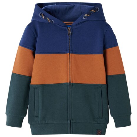 Kindervest met capuchon en rits 116 1