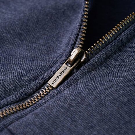 Kindervest met capuchon en rits 92 gemêleerd donkerblauw 5