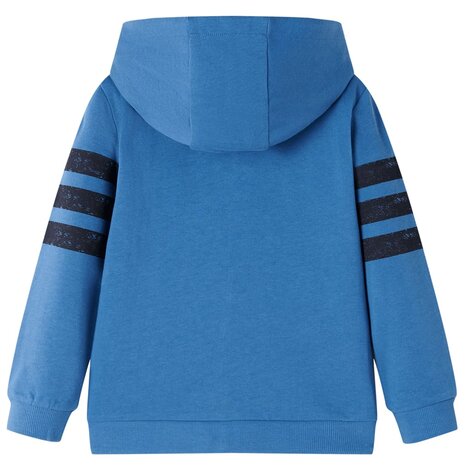 Kindervest met capuchon 140 blauw 2