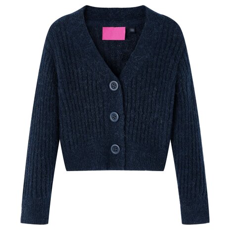 Kindervest gebreid 92 marineblauw 1