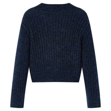 Kindervest gebreid 116 marineblauw 2