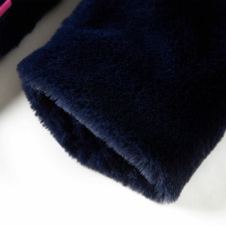 Kinderjas 104 kunstvacht marineblauw 5