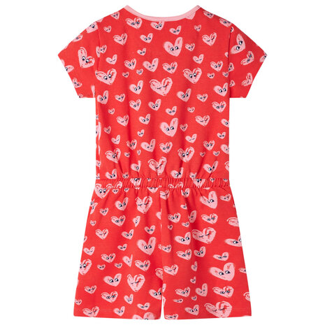 Kinderjumpsuit 128 rood 2