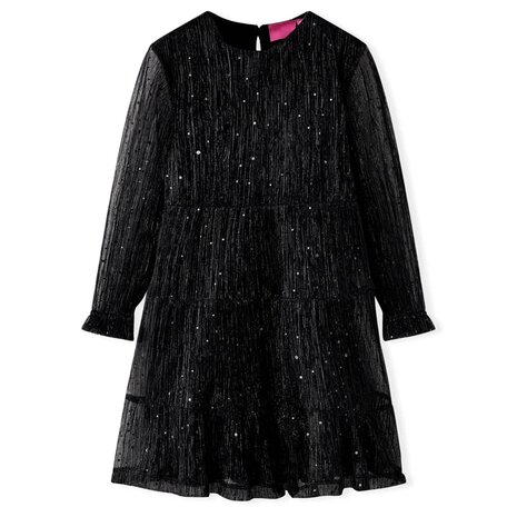 Kinderjurk met lange mouwen 104 zwart 1