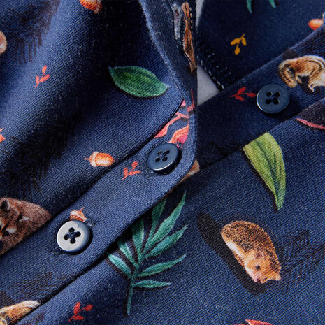 Kinderjurk met lange mouwen 92 marineblauw 6