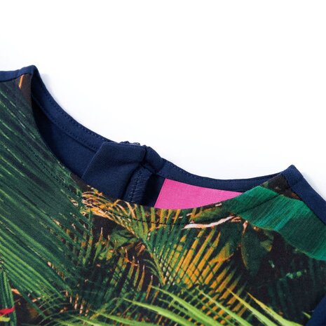 Kinderjurk met lange mouwen 92 marineblauw 3