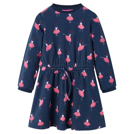 Kinderjurk 92 blauw 1