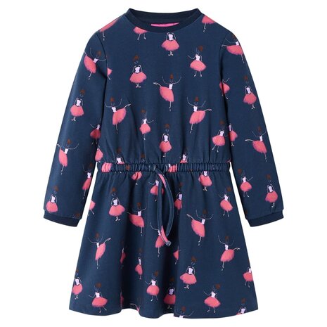 Kinderjurk 128 marineblauw 1