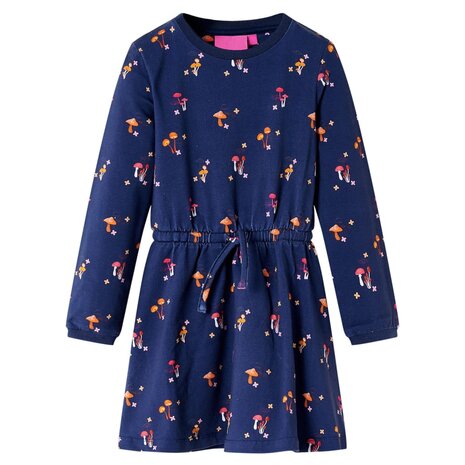 Kinderjurkje 128 marineblauw 1