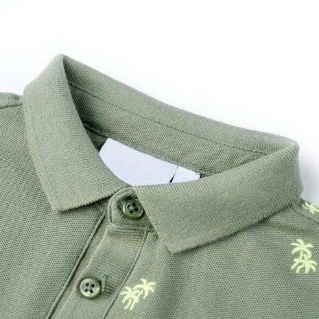 Kinderpoloshirt 92 kakikleurig 3
