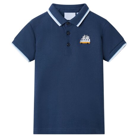 Kinderpoloshirt 92 donkerblauw 1