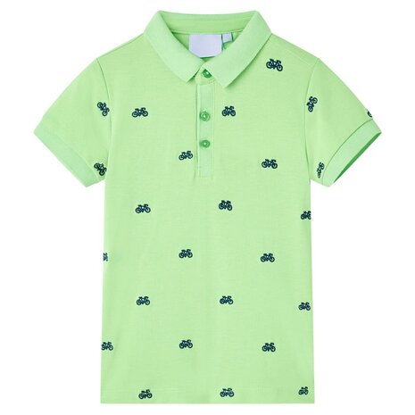 Kinderpoloshirt 92 neongroen 1