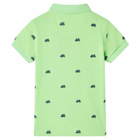 Kinderpoloshirt 116 neongroen 2