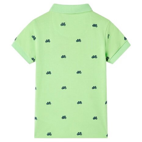 Kinderpoloshirt 128 neongroen 2