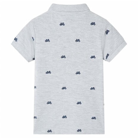 Kinderpoloshirt  92 gemêleerd grijs 2