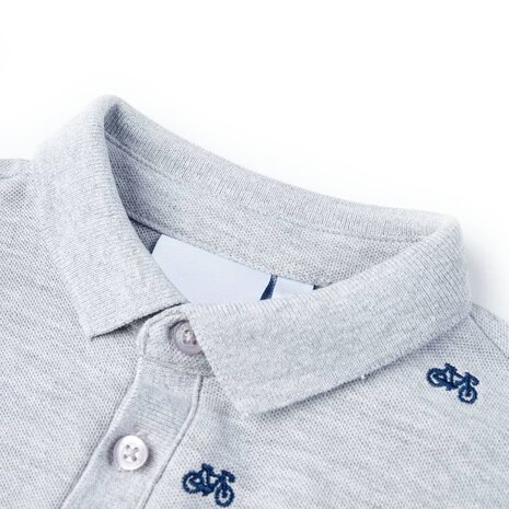 Kinderpoloshirt  128 gemêleerd grijs 3
