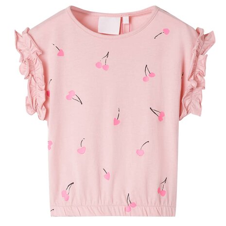 Kindershirt 128 lichtroze 1