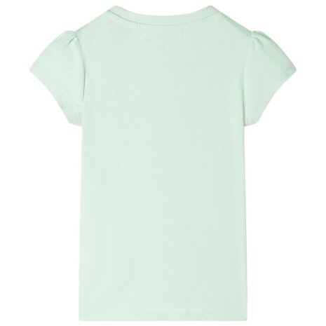 Kindershirt met kapmouwen 128 zachtgroen 2