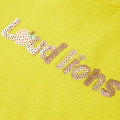 Kindershirt met kapmouwen 92 felgeel 4