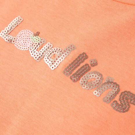 Kindershirt met kapmouwen 128 neonoranje 4