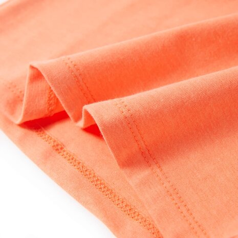 Kindershirt met kapmouwen 128 neonoranje 6