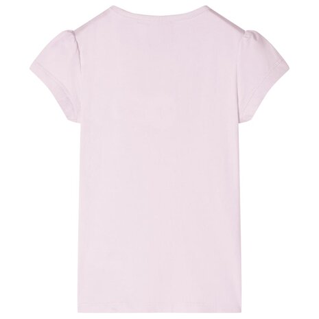 Kindershirt met kapmouwen 92 zachtroze 2