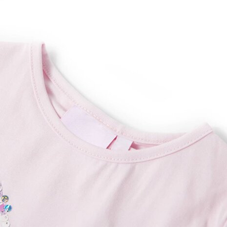 Kindershirt met kapmouwen 92 zachtroze 3